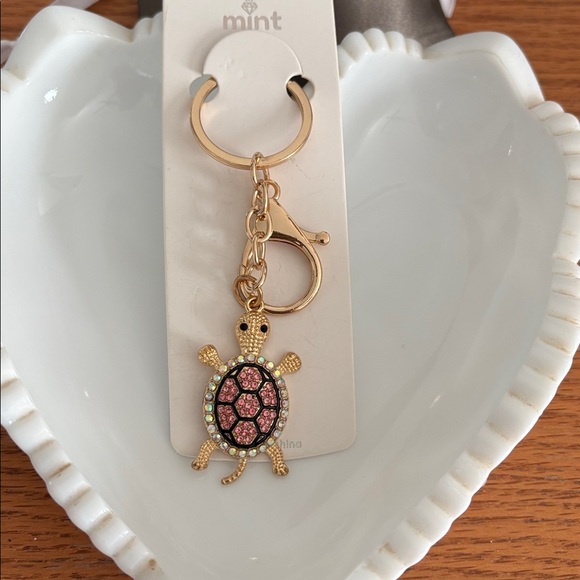Accessories - Gold Turtle Keychains with Rhinestones each sold separately